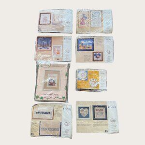 Lot of 8 The Creative Circle Stitchery Kits Needlepoint Cross Stitch Sealed
